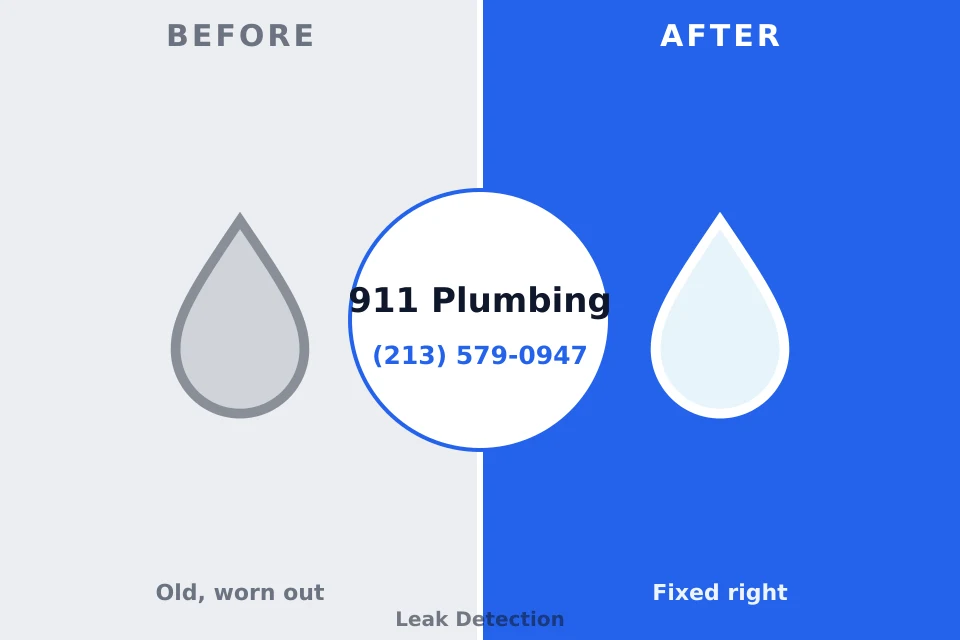 Before and after: plumbing repair Morgan Hill, PA